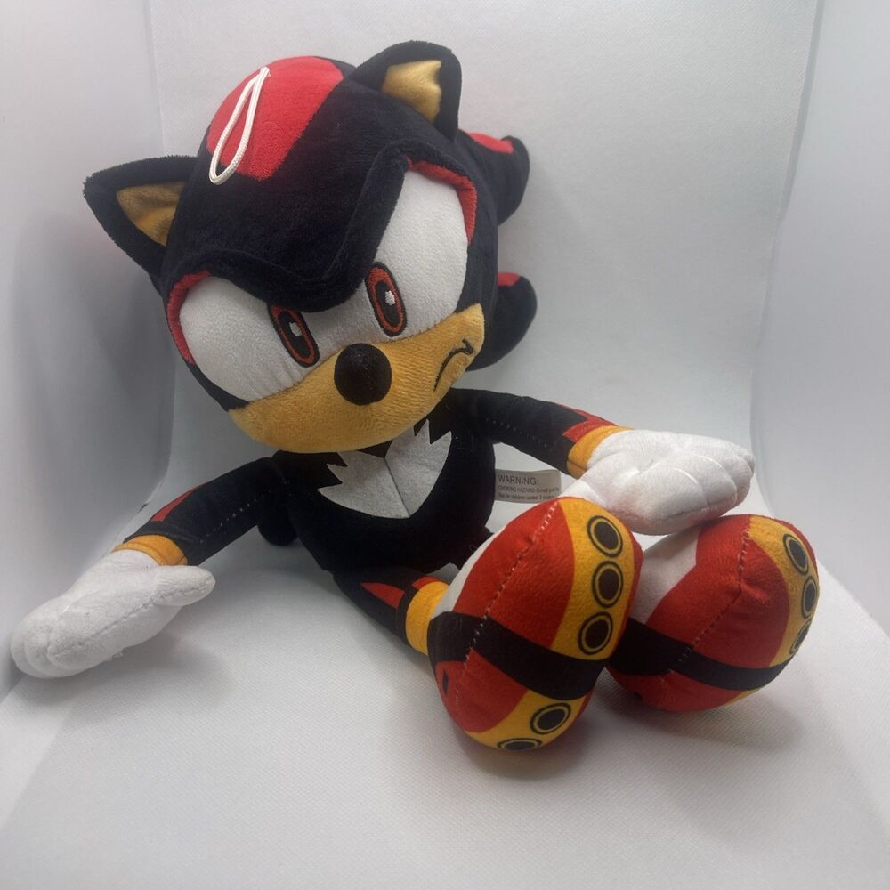Official Shadow The Hedgehog Plush 15" Great Eastern Sonic Black No Tags